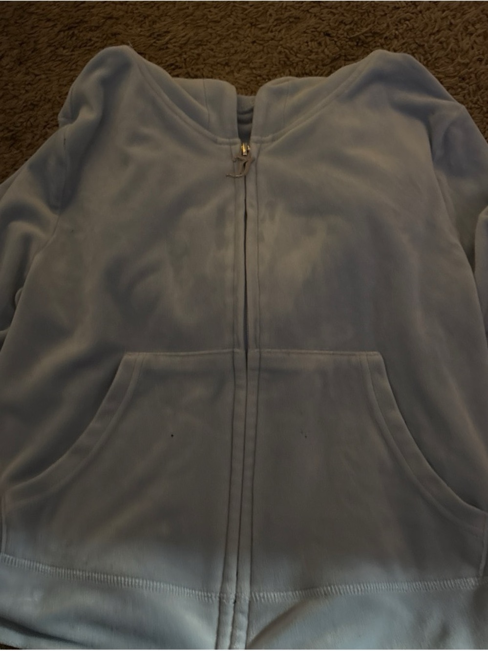 Juicy Couture Light Blue Velour Zip Hoodie